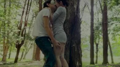Having sex behind a tree in a national park
