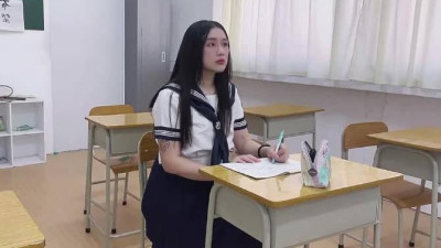 Taiwanese female student oral sex tutoring after class-Manman