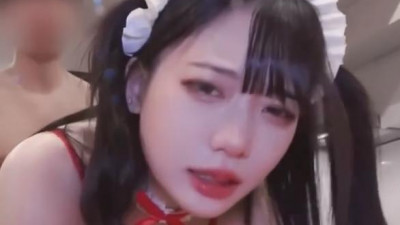 A rare pure loli. A natural white tiger pussy. Wearing a maid cosplay, cummed twice